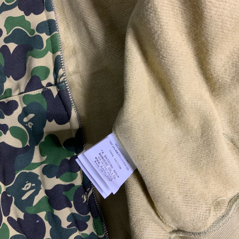 A Bathing Ape Shark Hoodie - Green Camo - Picture 7 of 8